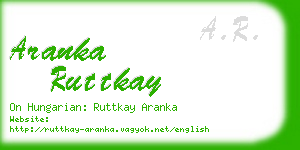 aranka ruttkay business card
